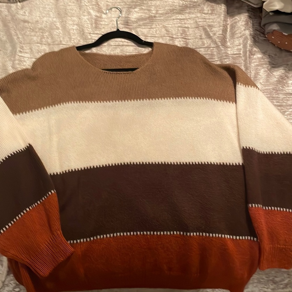 Color block knitted sweater